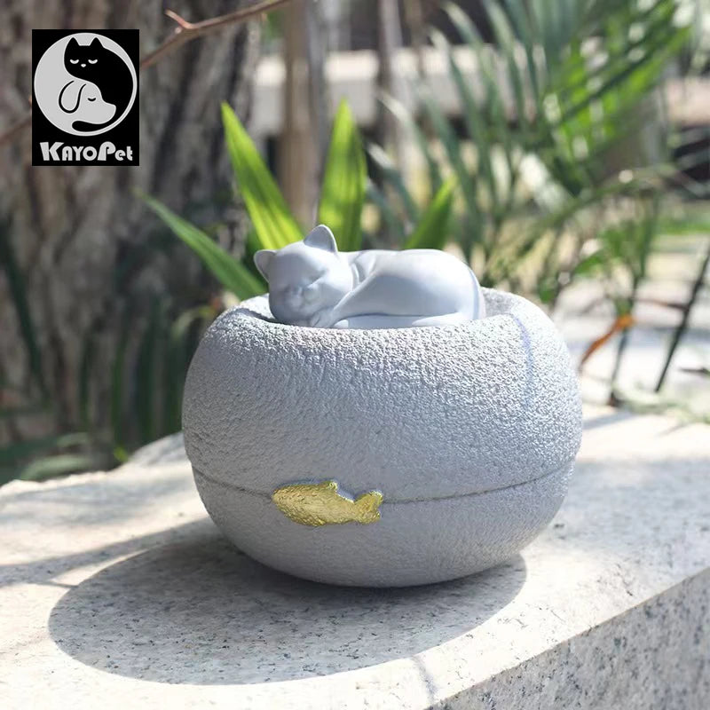 Pet urn shape for cats and dogs, memorial cremation urn, original handmade decoration, funeral, cat and dog urn, memorial box