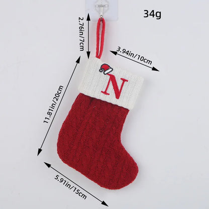 Roter Hut, Buchstabe, Weihnachtssocken, Navidad, Natal, Weihnachtsbaum, Strumpf, Ornament, Geschenk, Stricken, Schneeflocke, Weihnachtsdekoration 2024