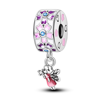 Silberverschluss, 925er-Sterlingsilber, CZ-Pflaster-Clip-Charms, Gänseblümchen-Perlen, Stopper, Sicherheitskette, passend für Original-Armreif, Schmuck-Clip