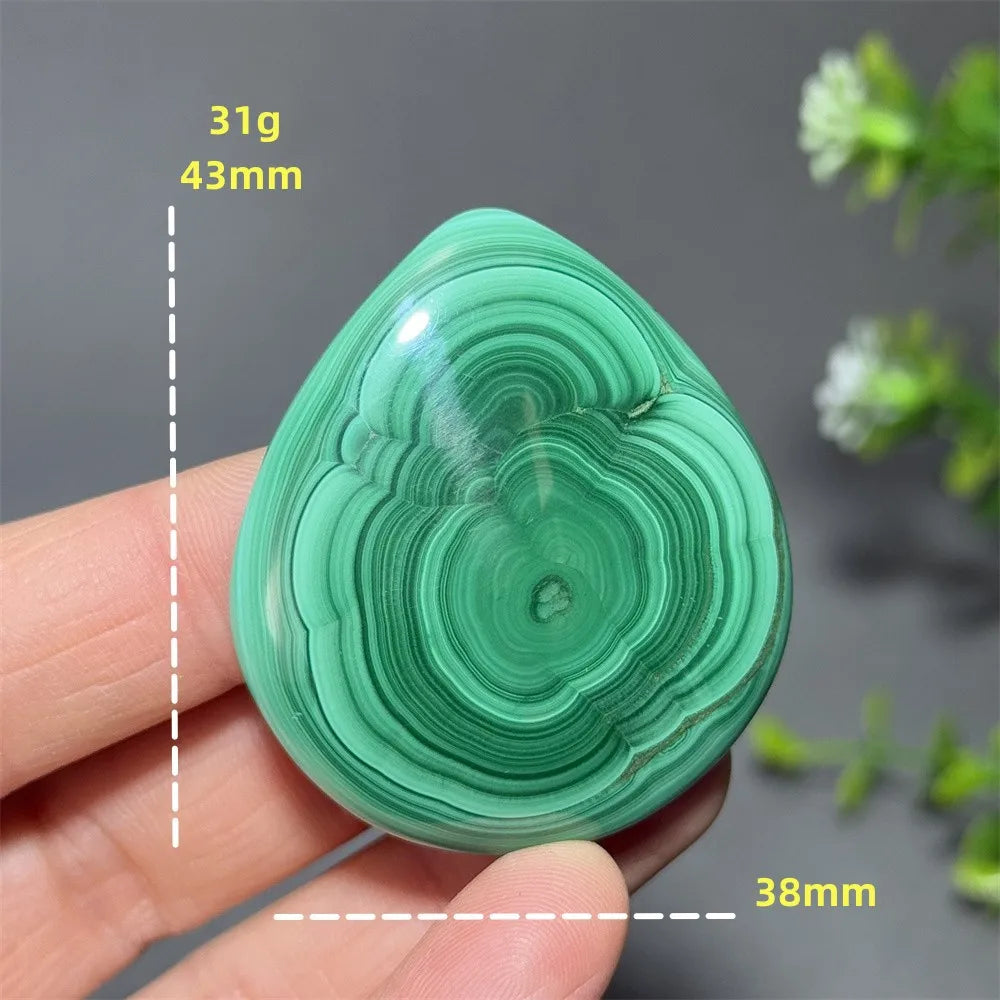 Natürlicher, hochwertiger Malachit in Tropfenform, zum Polieren, DIY, Quarz, Energietherapie, Meditation, Reiki, Hexerei, Heimdekoration, Geschenk