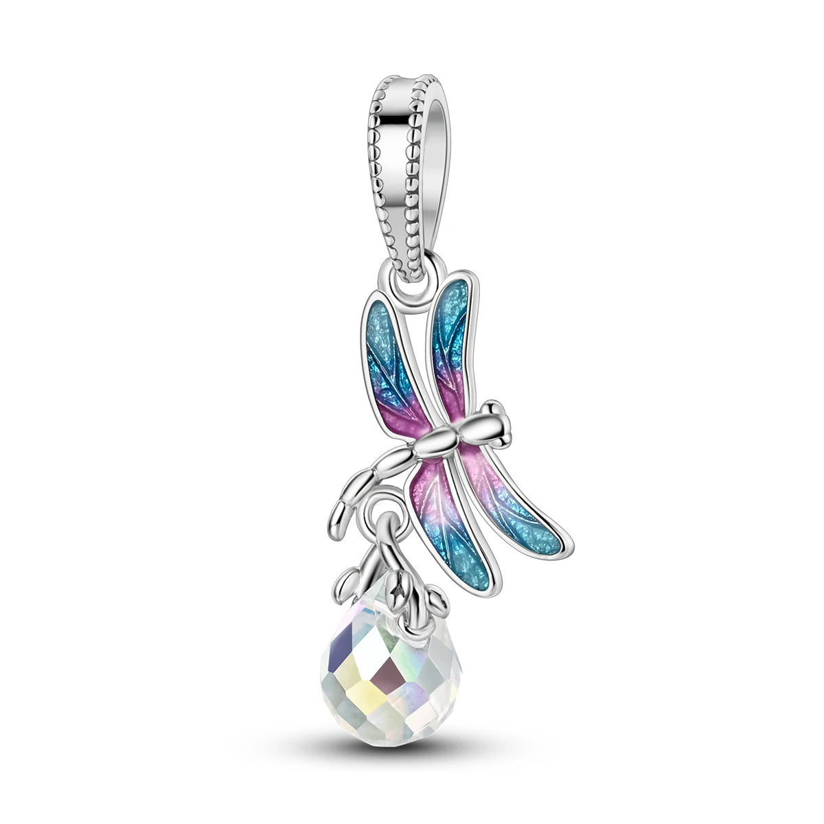 Original 925er Silber-Charm-Perlen, leuchtender, leuchtender Glühwürmchen-Schmetterlings-Anhänger, passend für Armbänder, Charm-Herstellung von Schmuck