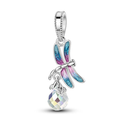 Original 925er Silber-Charm-Perlen, leuchtender, leuchtender Glühwürmchen-Schmetterlings-Anhänger, passend für Armbänder, Charm-Herstellung von Schmuck
