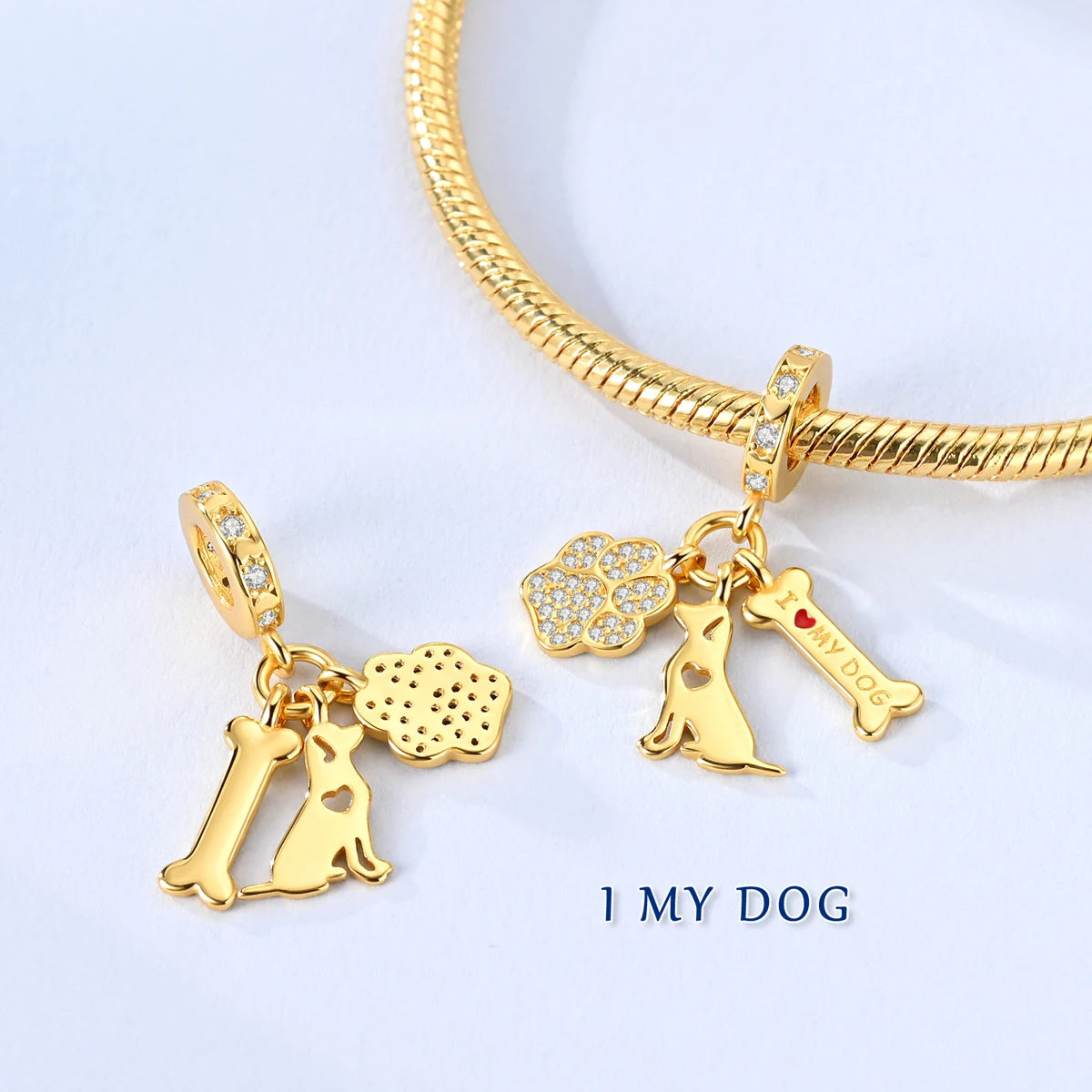 Neue Original Charms Perlen Anhänger 925 Sterling Silber Teddy Pudel Hund Katze Universal Schnalle Charms Fit Armband DIY Schmuck Geschenk