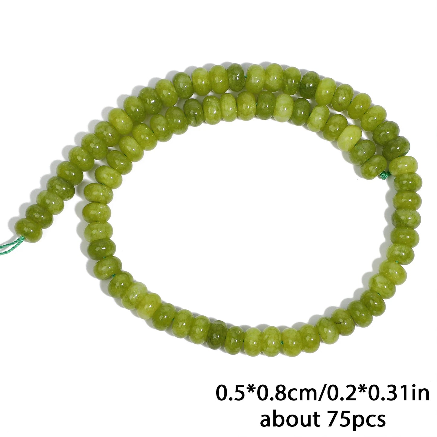 5x8mm Natürliche Abacus Rondelle Jade Quarz Perlen Stein Flache Runde DIY Charms Armbänder Lose Perlen Für Schmuck Machen liefert