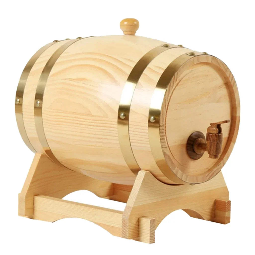 1,5 l/3l Holzfass Retro Whisky Fass Rotwein Eimer Großraum Vorrats behälter mit Wasserhahn Weinher stellung Zubehör