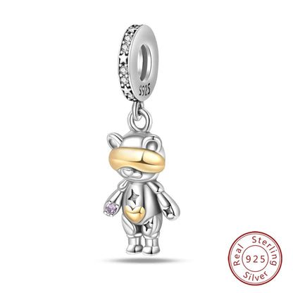 100 % 925 Sterling Silber Mode Raumfahrt Sammlung Rakete Astronaut Charms Perlen passen Qikaola Original Armband DIY Schmuck