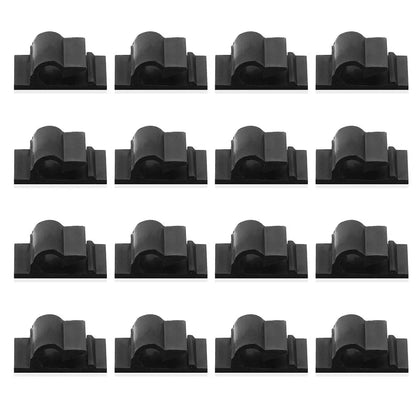 200 Stück selbstklebende Kabelklemmen, robuste Kabel-Organizer für Schreibtisch, Wand, Nachttisch, USB-Ladekabel, Management, Schwarz