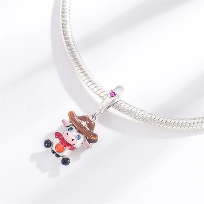 Tier-Serie, 925er-Sterlingsilber, Qualle, Pfau, Schildkröte, Kaninchen, Frosch, Charm, passend für DIY-Armbänder, Halsketten, Geschenke für Kinder