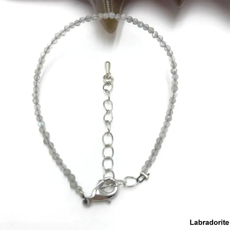 High Quality Natural Stone 2-3mm Handmade Micro Faced Beads Women's Agate Crystal Zircon Bracelet Jewelry Gift