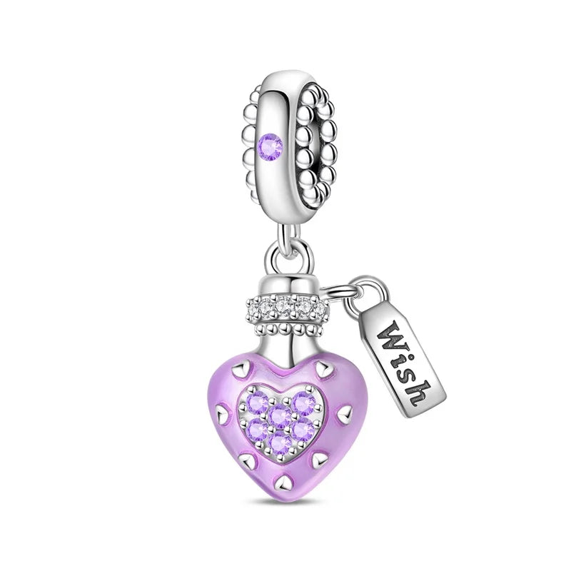 Edle Serie 925er Silber Parfüm-Bogen-Designs, Charm-Perlen, Anhänger, baumelnd, passend für Original-Armreif, Charm-Armband, DIY-Frauenschmuck