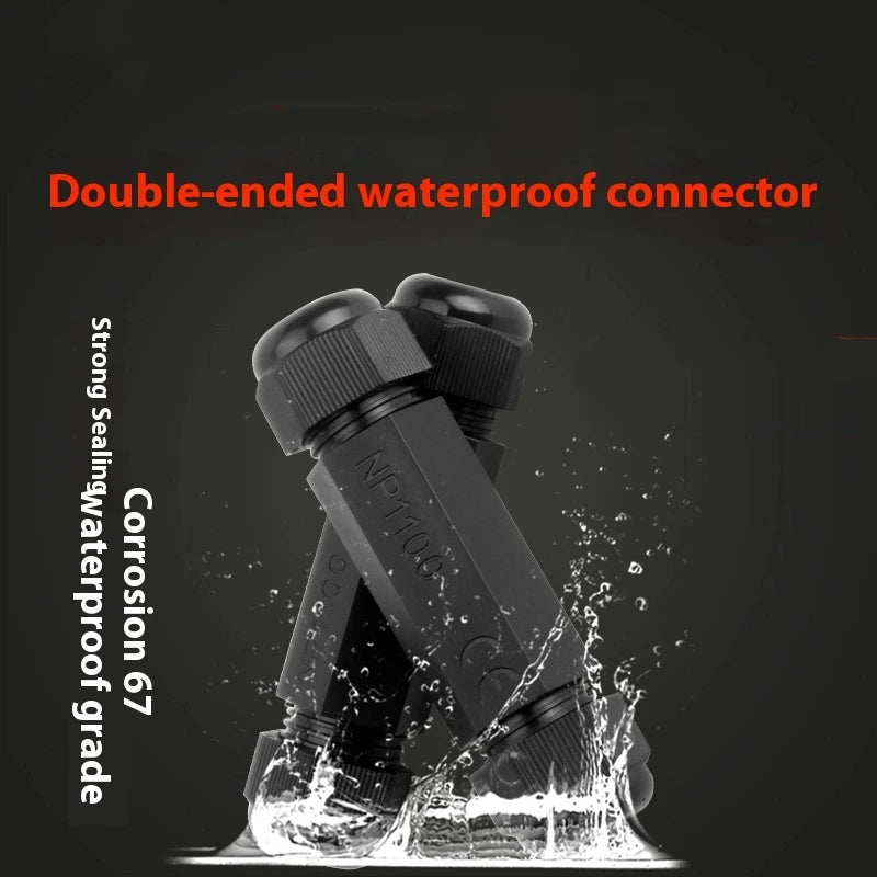 PG11 Outdoor Outdoor Kabel Stoßverbindung Doppelkopf Verriegelung Befestigungskopf Pg13,5 Wasserdichte Schutzhülle