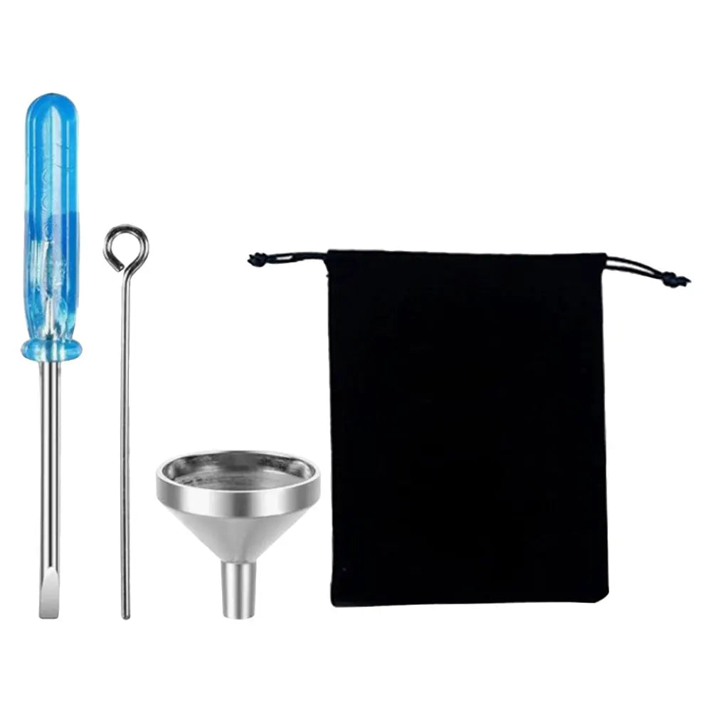 1 Satz 1 Satz Trichter-Set für Asche, Schmuck, Metalltrichter, Urne für Feuerbestattung, kleine Füllung, Abgabewerkzeuge, Edelstahl, Kunststoff