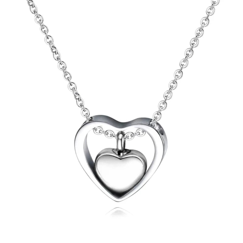 Liebe Herz Anhänger Halskette Asche Box Memorial Urne Anhänger zu öffnende langlebige Halskette Asche Fall Halter langlebig