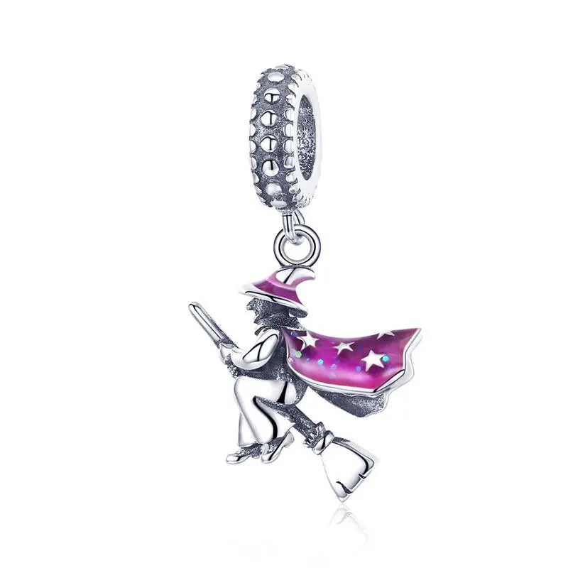 WOSTU 925 Sterling Silber Tier Cat Charm Anhänger Herz Familie Marienkäfer Bee Perlen Fit Original Armband DIY Schmuck Für Frauen