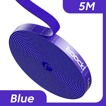 Toocki 5m Organizer Kabelmanagement Zerreißbarer Kabelorganisator 10mm Breite Kabelbinder Telefonzubehör Draht- und Kabelorganisator