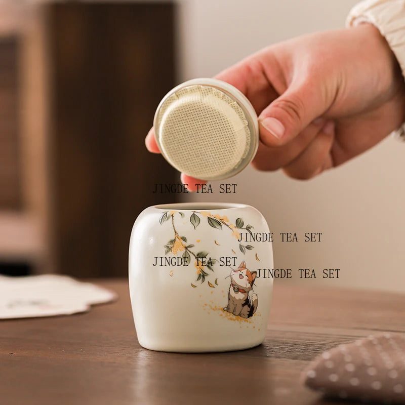 7 x 8.5 cm Ceramic Urns for Human Ashes, Small Seal, Pet Memorial, High-Quality Funeral Accessories
