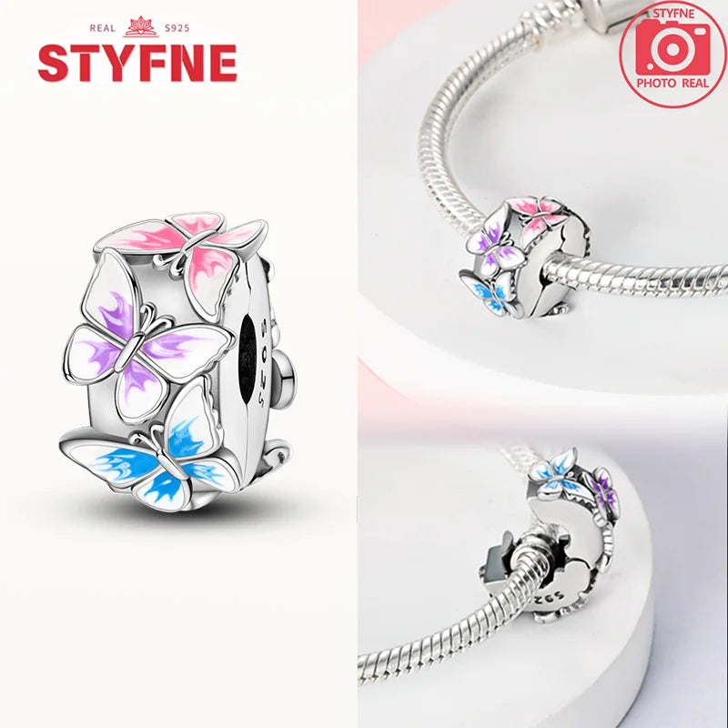 Neue Silber 925 Blaue Libelle Schmetterling Charms Perlen Fit Original Armband für Frauen DIY Edlen Schmuck Zubehör Perlen Geschenke