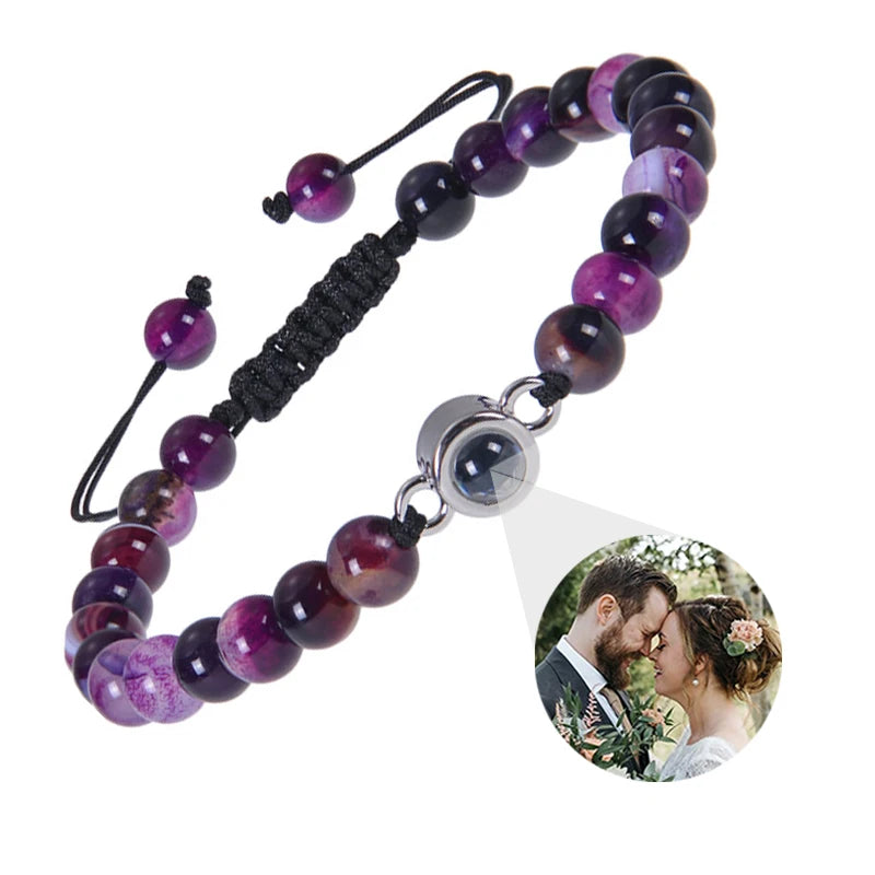 Custom bracelet with picture inside, personalized projection bracelets with photos, picture bracelet, personalized memorial gifts