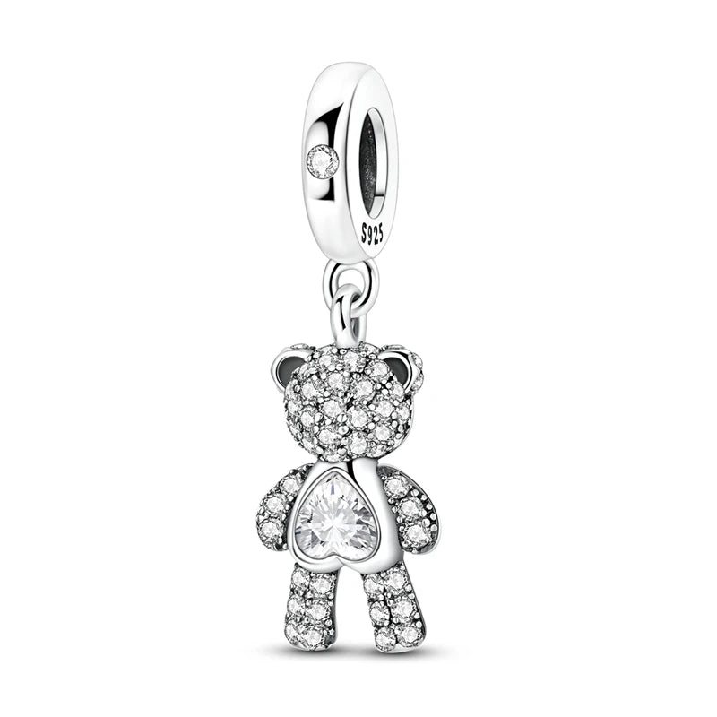 Flugzeug-Charm, 925er Silber, Original-Zirkon, Kleeblatt, Avocado, Charms, Perle, passend für Armbänder, DIY-Schmuck für Frauen, Hochzeitstag, Geschenk