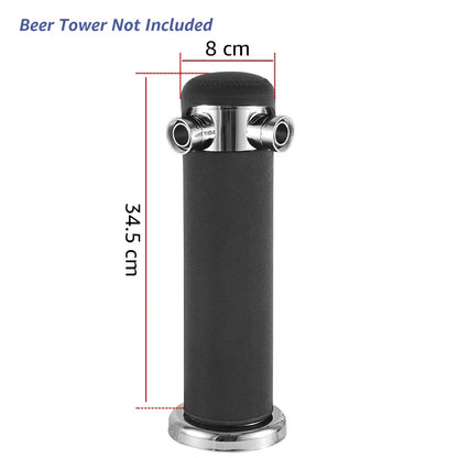 Bierfass-Turm-Isolator, Neopren-Fass-Turmabdeckung für 3-Zoll-Kegerator-Säule, Ende des Schaums und sorgt für eiskalte Poren