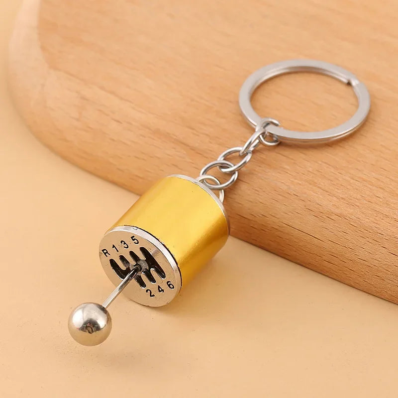 Mini Zink-legierung Auto Teile Schlüsselanhänger Simulierte Geschwindigkeit Getriebe Absorber Motor Kolben Anhänger Auto Schlüssel Halter Schlüsselring Nette Männer Geschenk