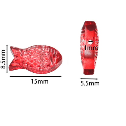 10 teile/los Allmähliche Kleine Goldfisch Glas Perlen Kristall Tschechische Spacer Perlen Für DIY Schmuck Machen Halskette Handgemachte Accessoires