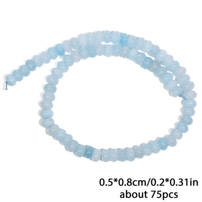 5x8mm Natürliche Abacus Rondelle Jade Quarz Perlen Stein Flache Runde DIY Charms Armbänder Lose Perlen Für Schmuck Machen liefert