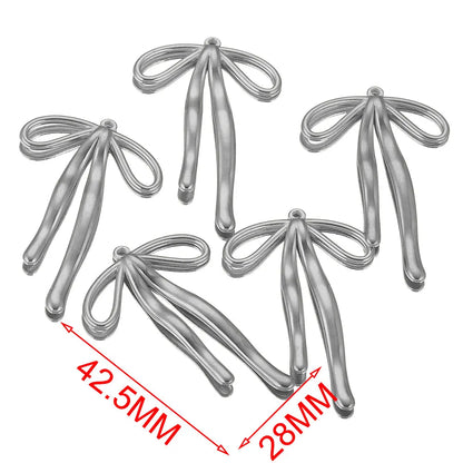 5 Stück Edelstahl Charms Bogen Charm vergoldet Charm DIY Ohrringe Armband Schmuckherstellung Materialien Handwerk Großhandel Bulk