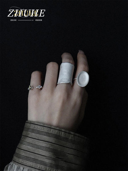 2024 Neuer Texturring im Retro-Stil für Herren und Damen, Schmuck, Party-Geschenk