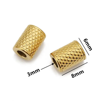 5 teile/los Edelstahl Gold Farbe Lose Rohr Große Loch Spacer Perlen für DIY Armbänder Halskette Schmuck Machen Liefert Finden
