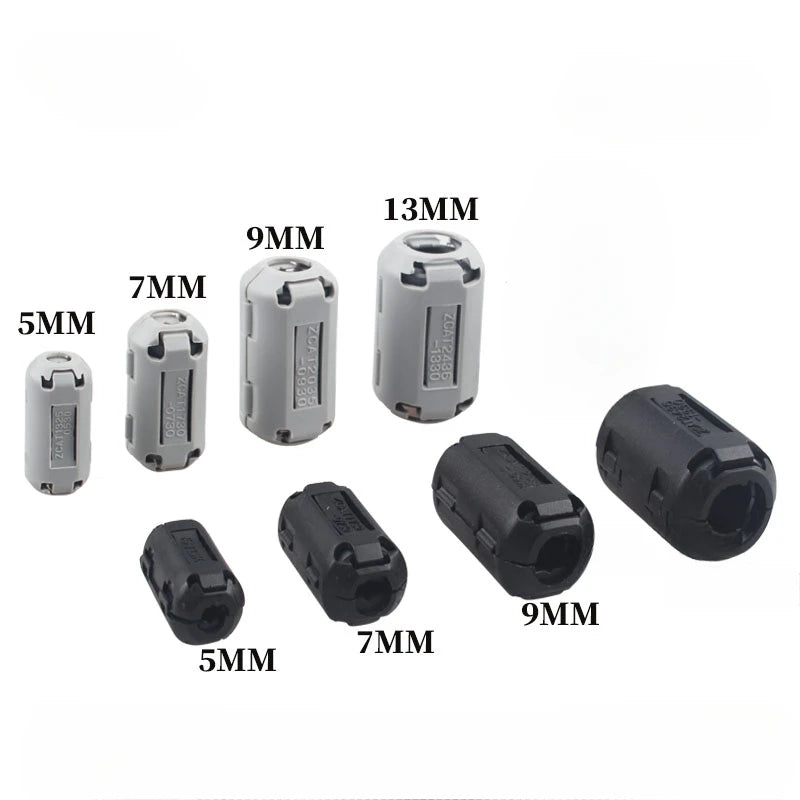 10 stücke HiFi Audio Video Kabel Ring 5/7/9/13mm EMI RFI Filter Ferrit Kern choke Clip Noise Suppressor Filter Ring