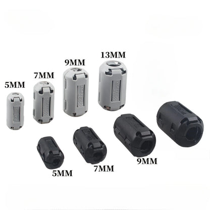 10 stücke HiFi Audio Video Kabel Ring 5/7/9/13mm EMI RFI Filter Ferrit Kern choke Clip Noise Suppressor Filter Ring