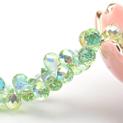 Österreich AB Farbe Kristall Erdbeere Perlen 10*8mm Glänzende Facettierte Glas Perlen für Schmuck Machen DIY Hochzeit Kleid zubehör