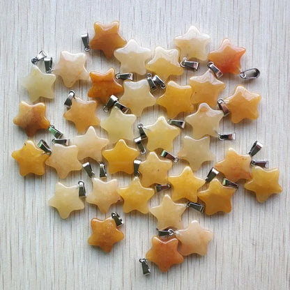 Gute qualität Verschiedene naturstein mix stern charms anhänger für diy schmuck zubehör machen 50 teile/los Großhandel
