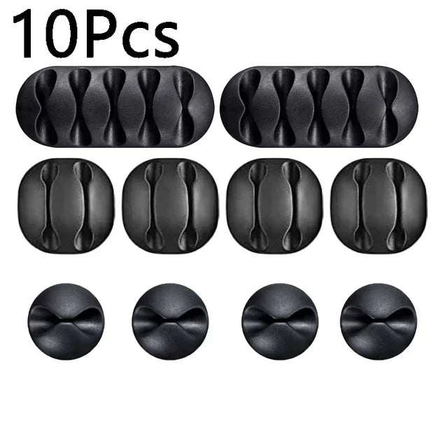 1-10PCS Klebstoff Kabel Clips Silikon Kabel Organizer Desktop Wand Ladekabel Kopfhörer Linie Mous Management USB kabel Halter