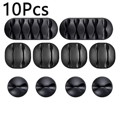 1-10PCS Klebstoff Kabel Clips Silikon Kabel Organizer Desktop Wand Ladekabel Kopfhörer Linie Mous Management USB kabel Halter