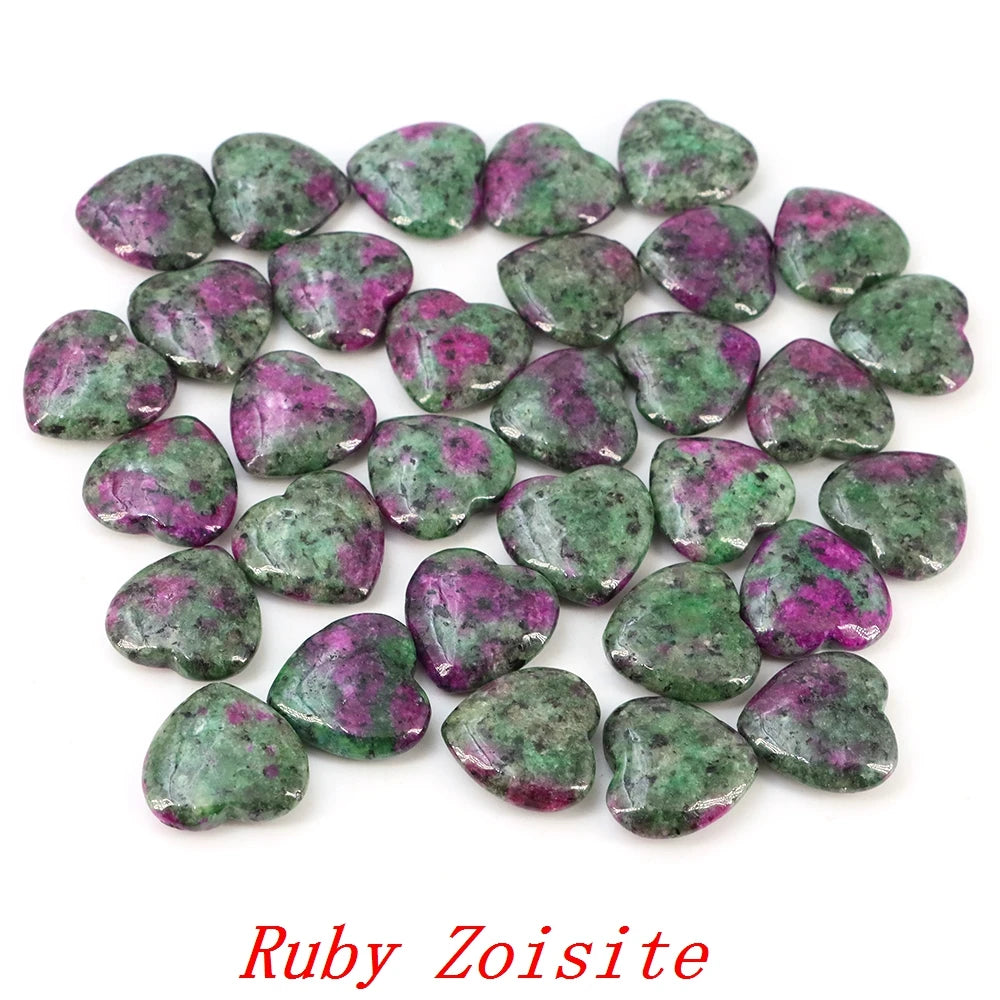 Viele Großhandel Edelstein Herzform LIEBE 20 MM Natürliche Kristall Amethyst Achat Perle Heilung Reiki Naturstein Geschenk Liefert