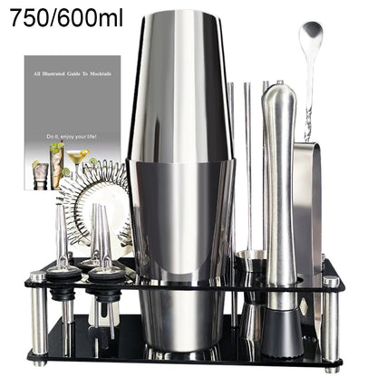 13-22 Stück 750ml 600ml Boston Cocktail Shaker Bar Werkzeuge Wein mixer Set Barkeeper Cocktail Shaker Werkzeugs atz mit Halter