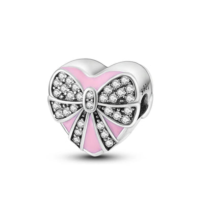 Neue 2025 925 Sterling Silber Charms Perlen Liebe Herz Rosa Original Charm Anhänger Fit Charm Armbänder DIY Schmuck Geburtstag Geschenk