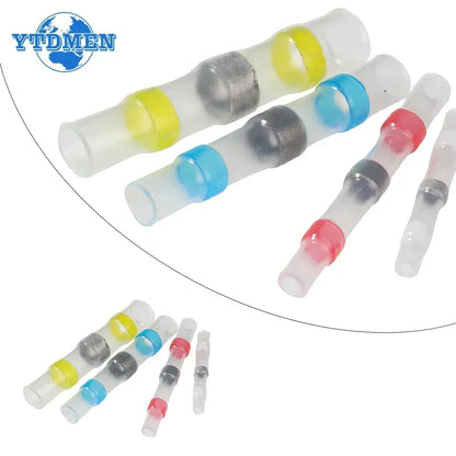 50/100 stücke Schrumpf Butt Wasserdichte Solder Dichtung Draht Kabel Splice Terminal Kit Crimp Terminals Stecker Elektrische, mit Box