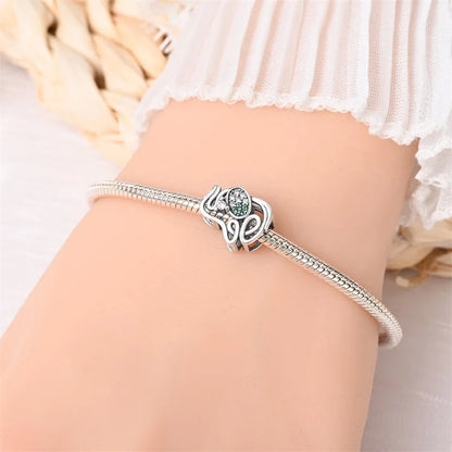 Heißer Verkauf 925er Sterlingsilber, bunter und funkelnder Elefant, baumelnder Charm für Armband, schöner Schmuck, Accessoires, Geschenke