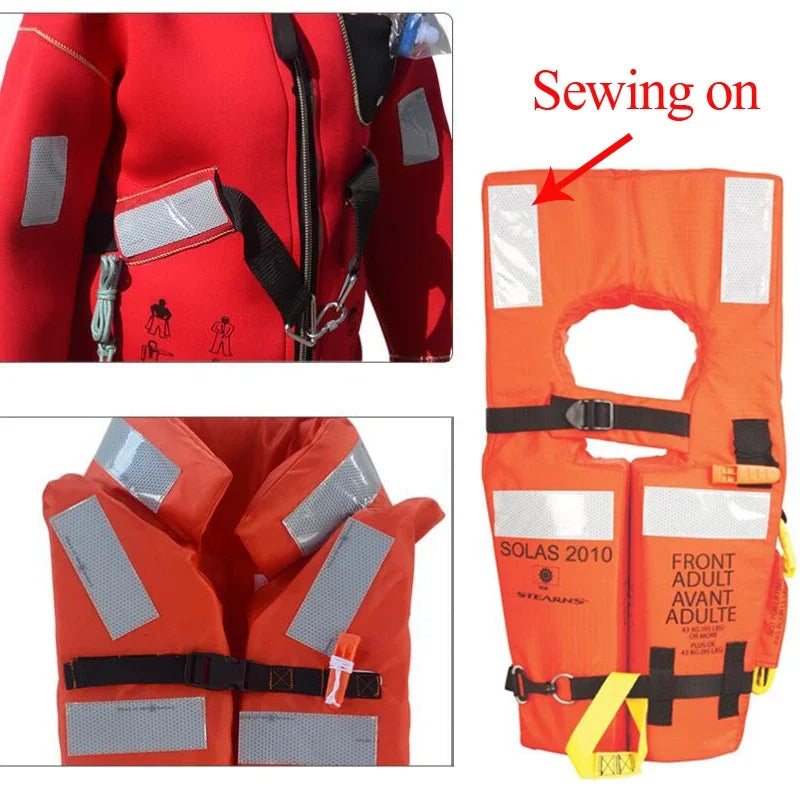 5cm x 1/3/5m hoc hinten sives reflektieren des Solas band für genähte Rettungs ringe oder selbst klebendes Warnband für Kleidung