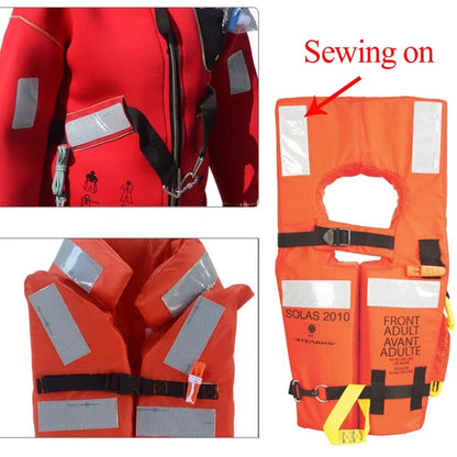 5cm x 1/3/5m hoc hinten sives reflektieren des Solas band für genähte Rettungs ringe oder selbst klebendes Warnband für Kleidung