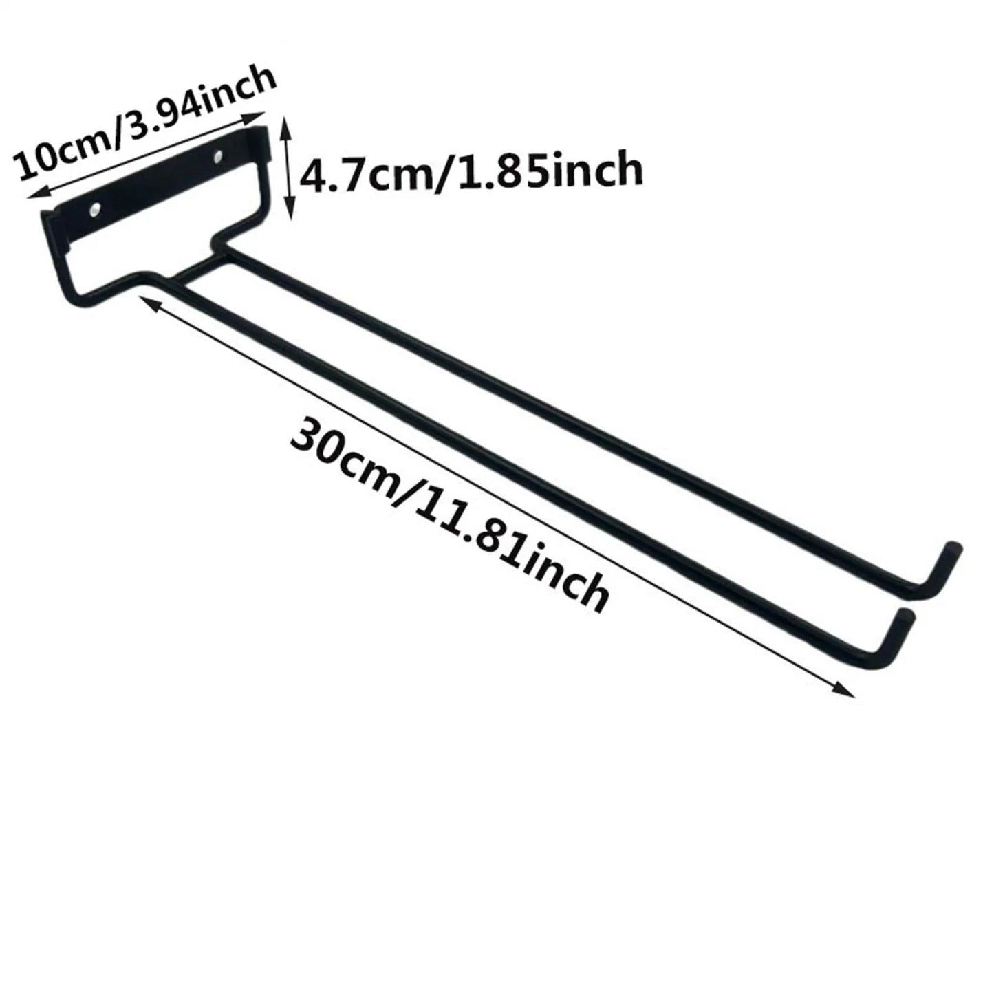 Hochwertiger, an der Wand montierter Stielglashalter aus schwarzem Eisen, Kelch-Hängeregal, Weinglas, Bar-Organizer