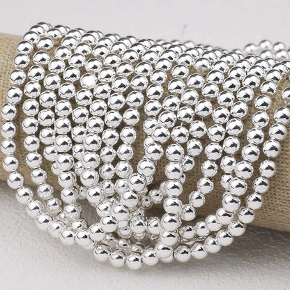 Natürliche Hämatit Stein KC Gold/Silber Farbe Überzogene Perlen Runde Lose Perlen Für Schmuck Machen DIY Armbänder Halskette Zubehör