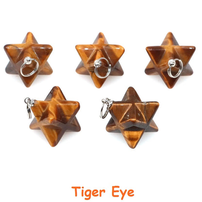 Naturstein Merkaba Stern Reiki Heilkristalle für DIY Energie Edelstein Modeschmuck Zubehör Party Home Dekoration Geschenk