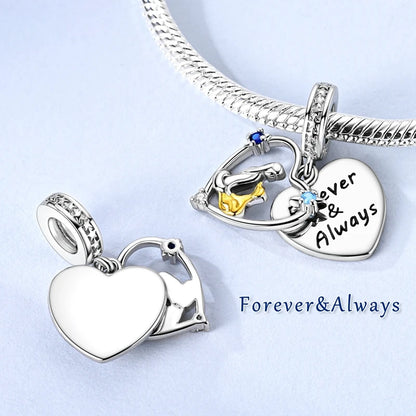 Heißer Verkauf Dackel Charms 925 Sterling Silber Golden Retriever Welpe Baumeln Anhänger Fit Armreif Armband Halskette DIY Schmuck