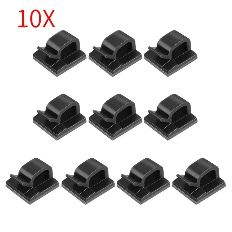 Klemme Draht Organizer Selbstklebende Feste Unmarkierte Draht Clip Punch-freies Desktop Auto Büro Wand Clip Halter Zubehör
