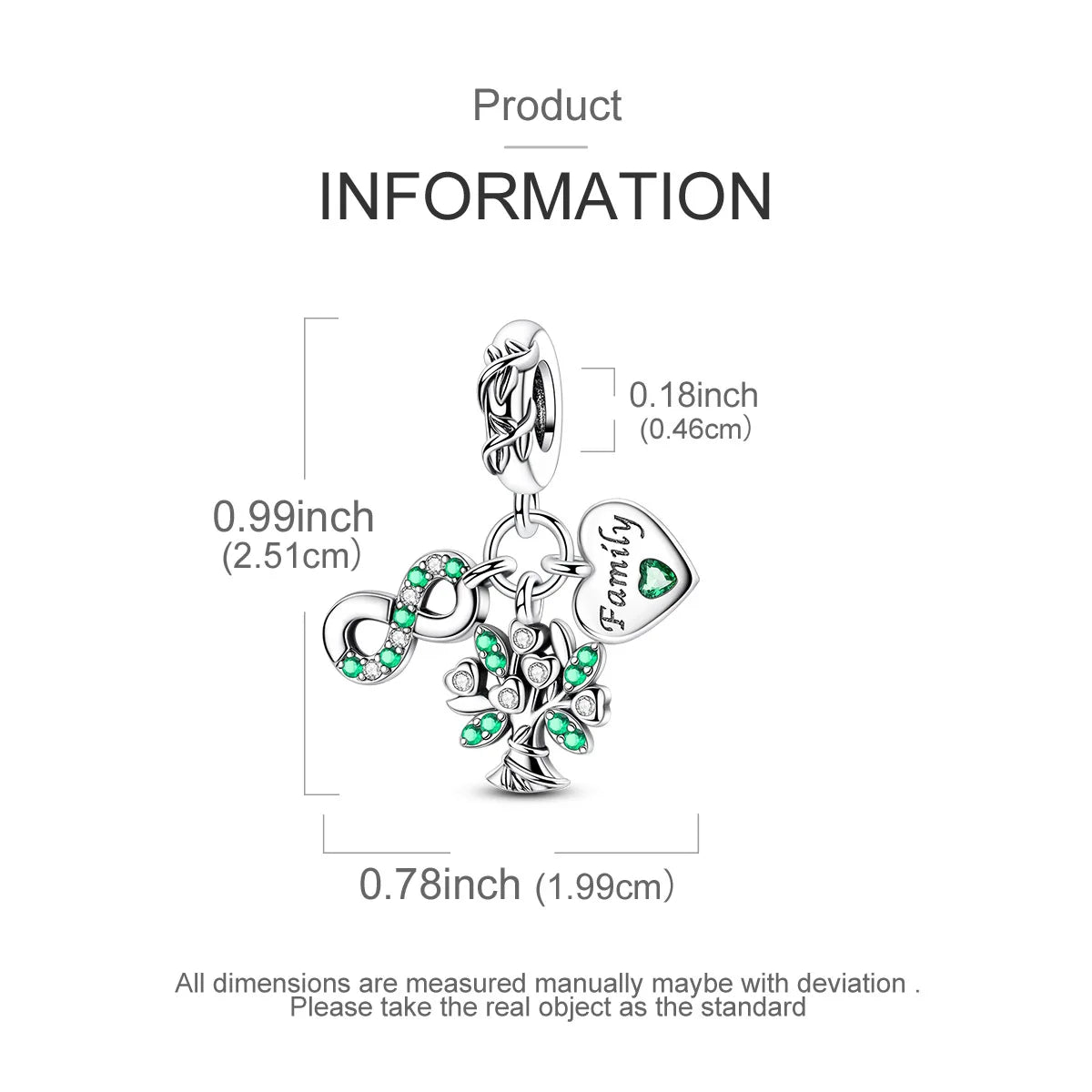 Original-Charm aus 925er Silber, Baum des Lebens, Familienanhänger, passend für Armbänder, Halsketten, DIY-Modeschmuck