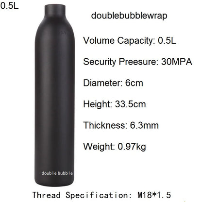 0,22 L-0,5 L Aluminium Flasche Tank 4500 PSI Tank Zylinder Tauchen Aquarium Pflanze CO2 Tank Tauch Sauerstoff Tank gewinde M18 * 1,5